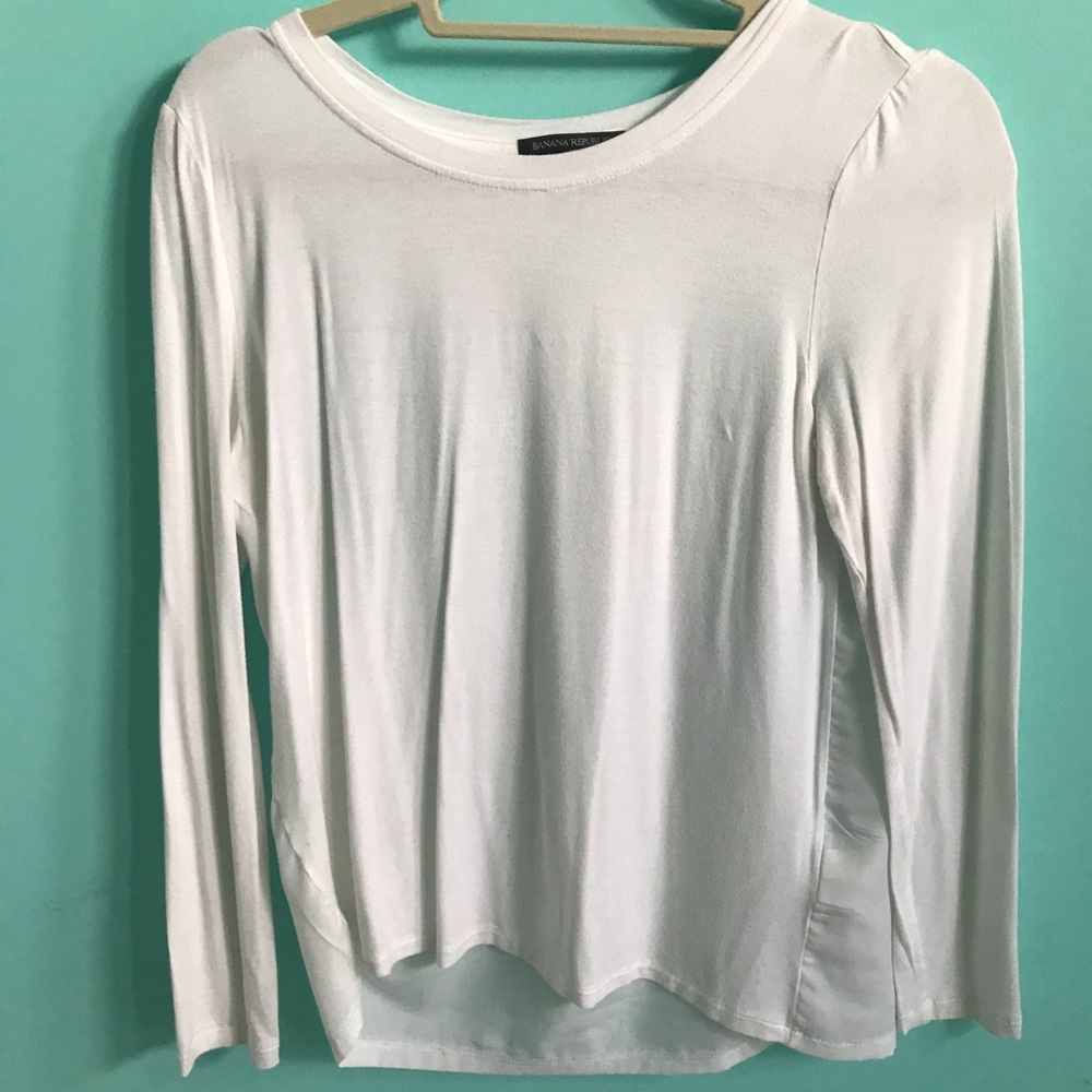 Long sleeve white flowy shirt